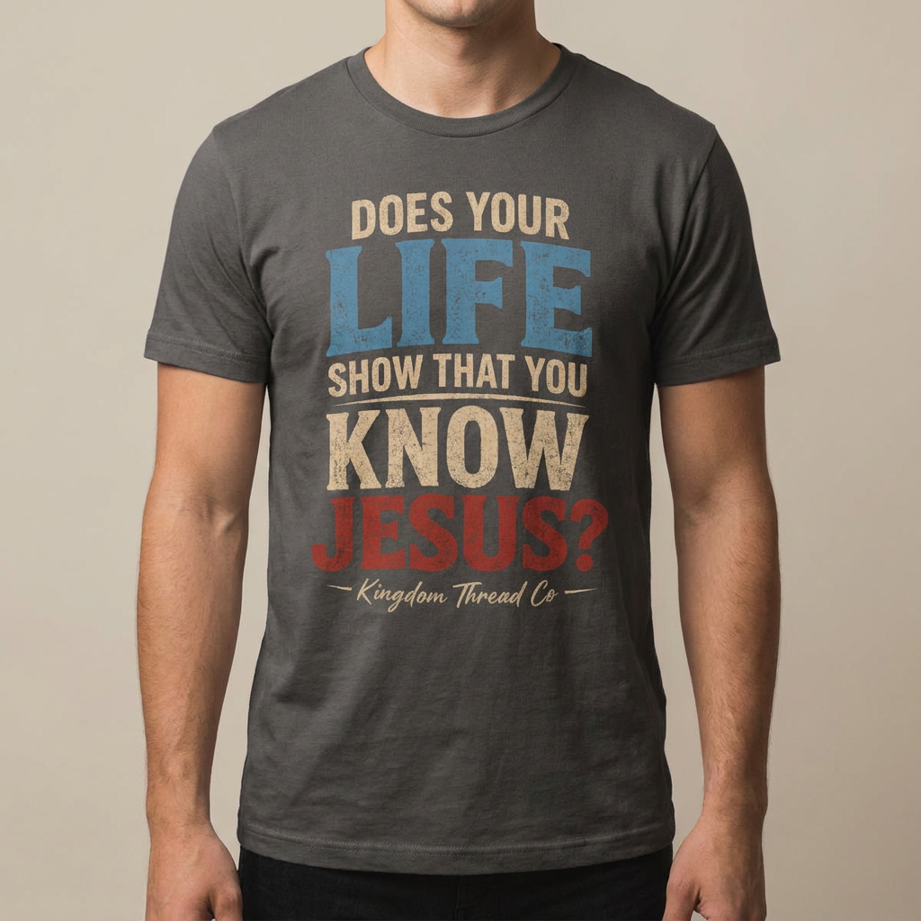 Does Your Life Show That You Know Jesus tee front view