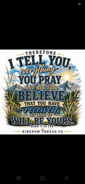 Therefore I tell you